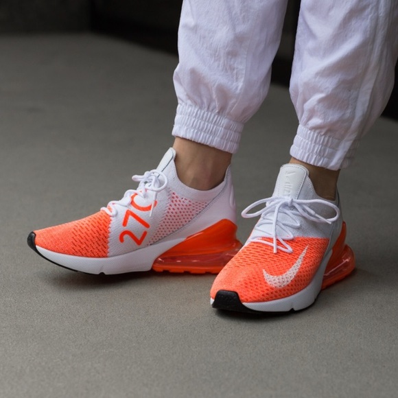 nike air max 270 flyknit womens orange